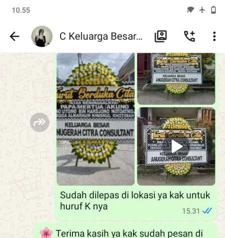 Pengiriman Papan Bunga Duka Hotel Santika Depok